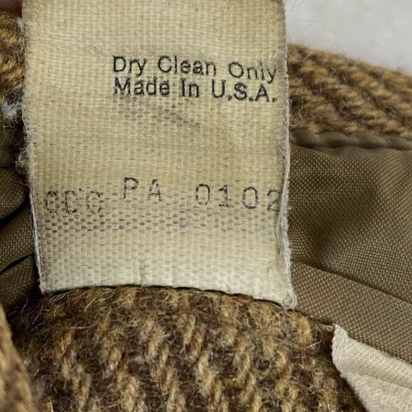 Vtg Woolrich 60s 70s Large Brown Mackinaw Herringbone Heavy Wool Shirt Jacket - Picture 8 of 8